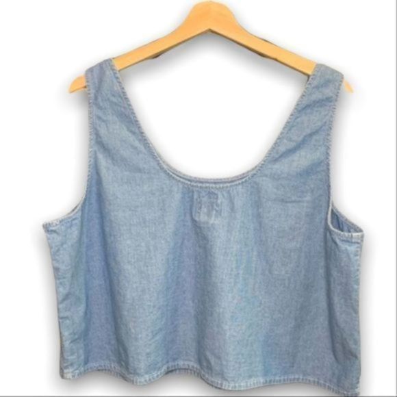 BDG UO Urban Outfitters Denim Cropped Tank Top Size X Large - Picture 2 of 3
